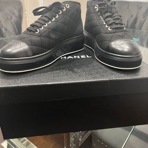 Chanel quilted sneakers